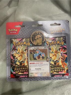 Pokémon Mega Evolution Ascended Heroes Blister Pack with Larry's Komala Promo